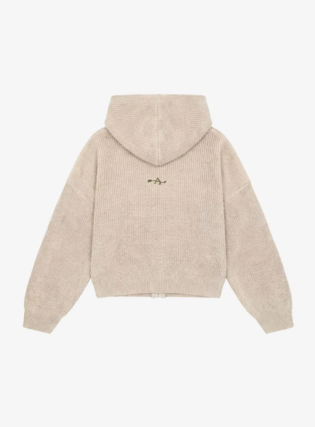 Appreciate Knitted Zip Up Hooded Desert - Image 2