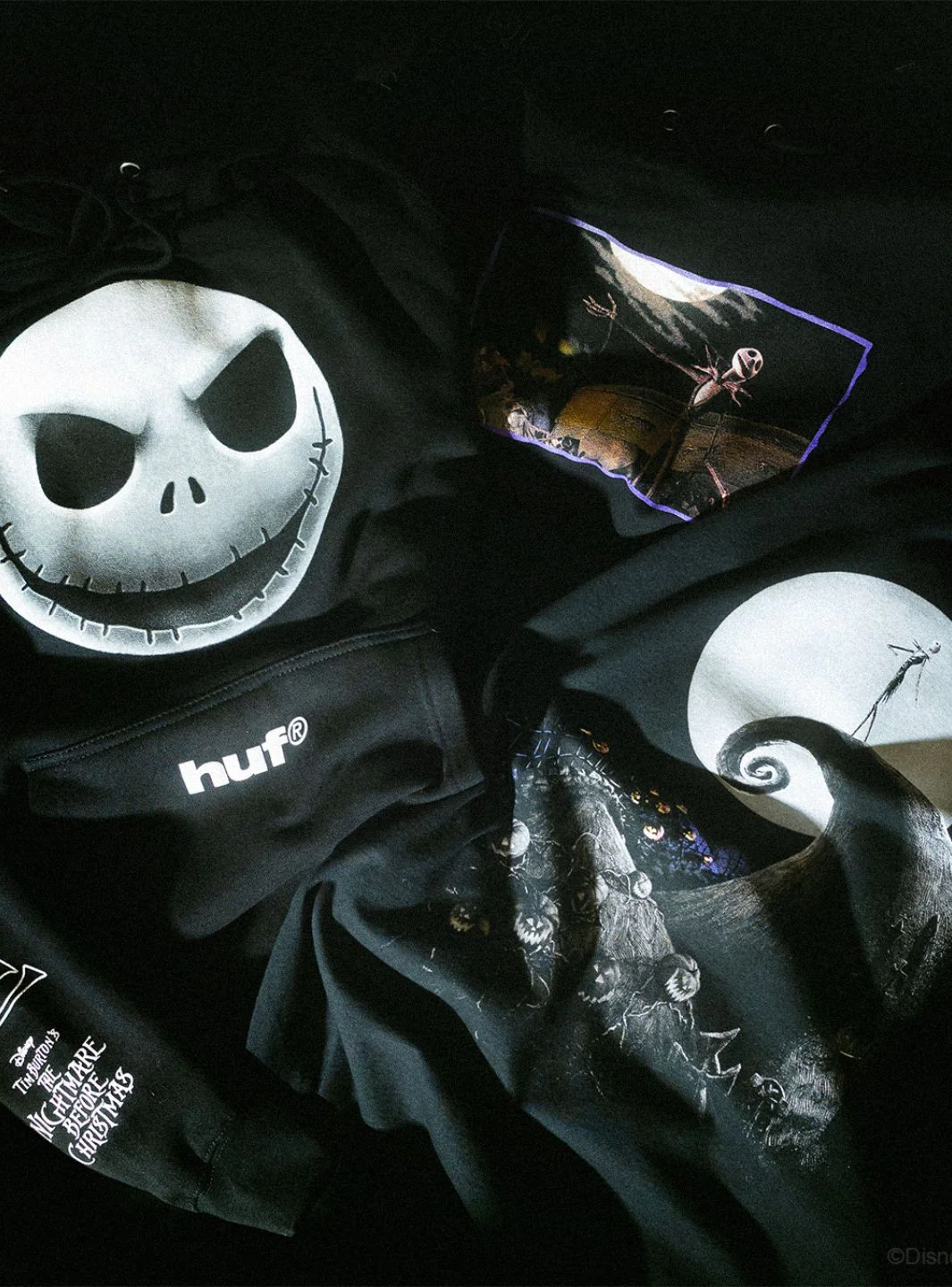 HUF x Disney Nightmare Before Christmas Jack Skellington Hoodie Black - Image 6