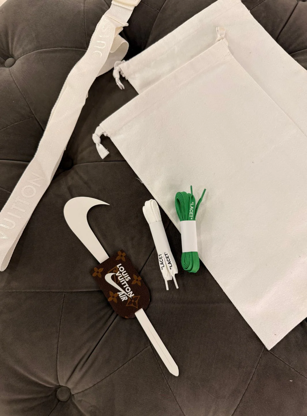 Louis Vuitton Nike Air Force 1 Low By Virgil Abloh White Green - Usato 9.9/10 - Image 23