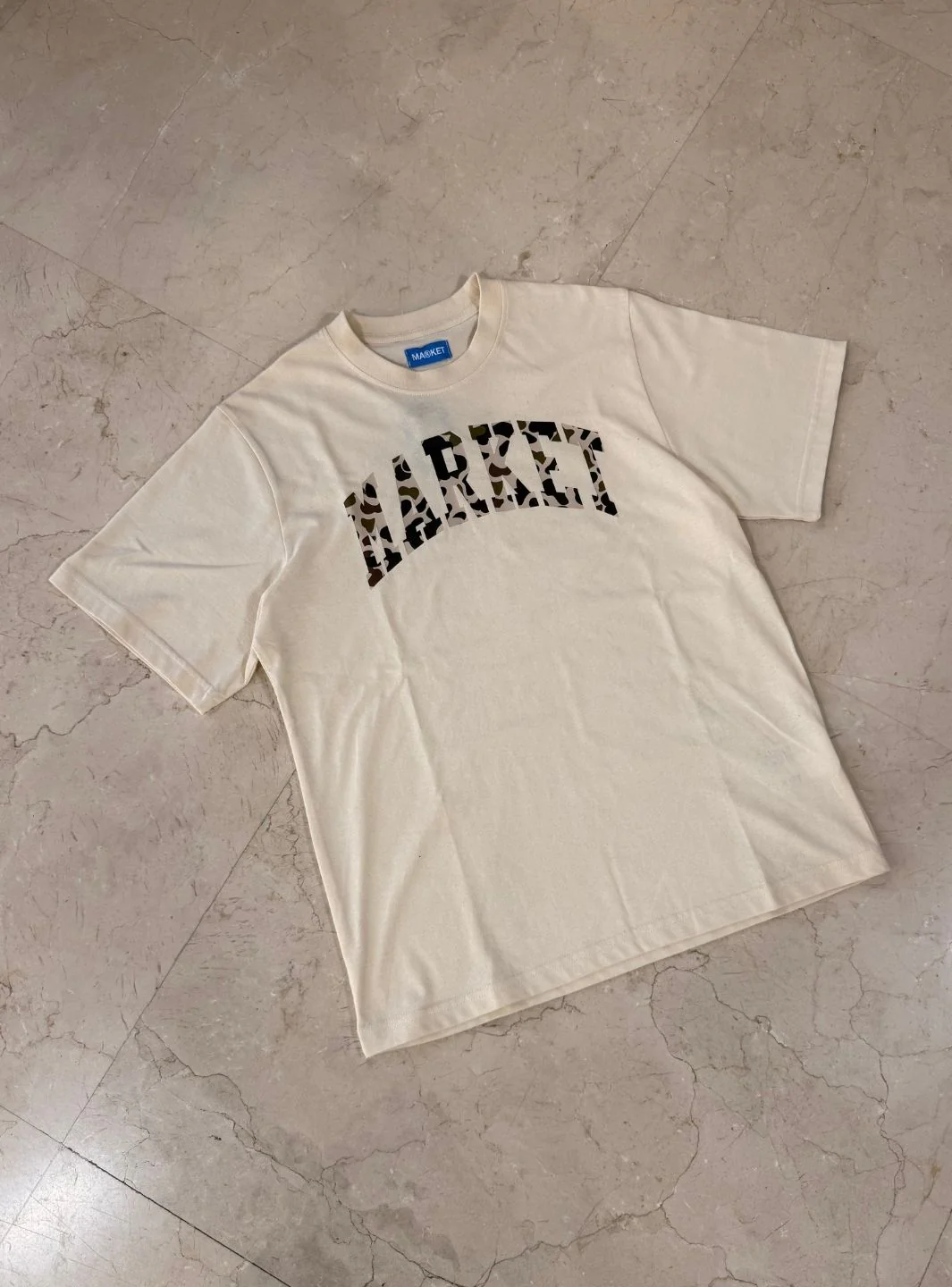Market Studios T-Shirt Cream Camo - Image 2