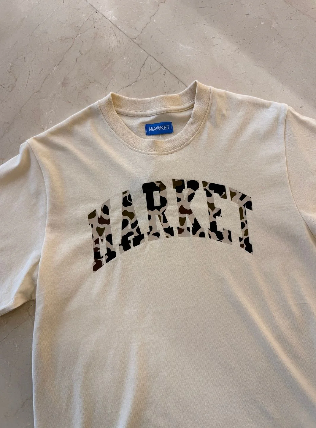 Market Studios T-Shirt Cream Camo - Image 6