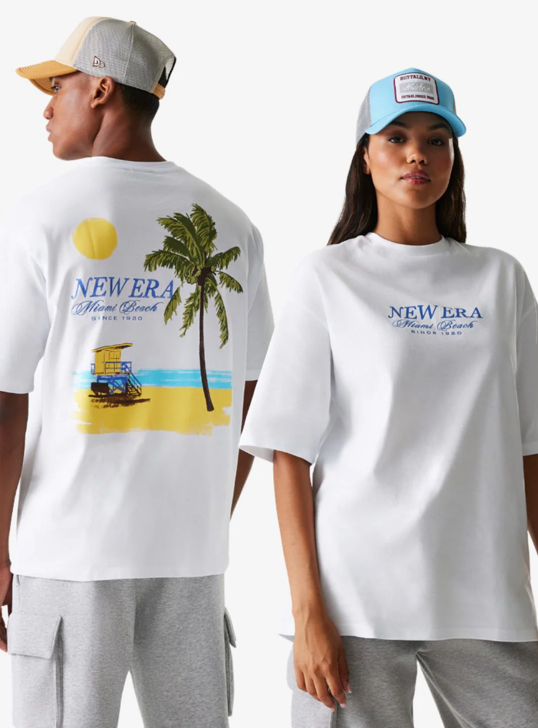 New Era Vacation Graphic Oversized T-Shirt White - Image 3