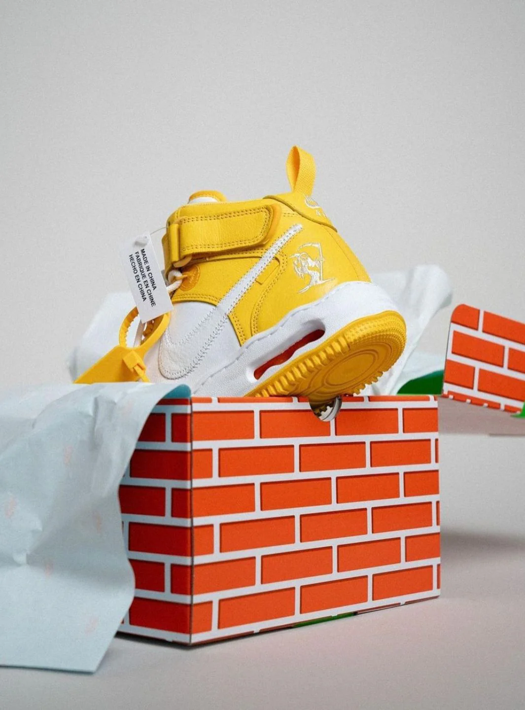 Nike Air Force 1 Mid SP Off-White Varsity Maize - Image 16