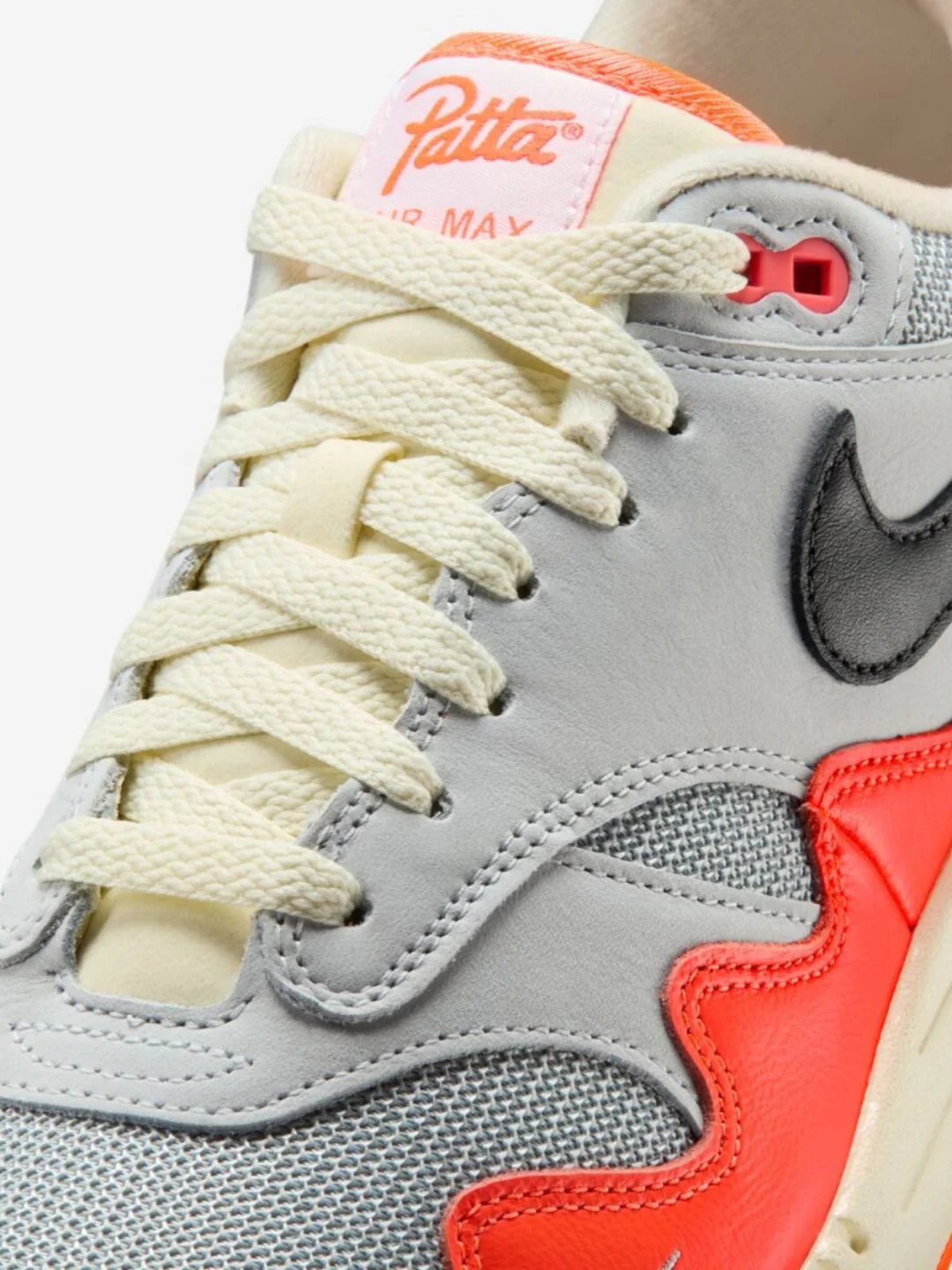 Nike Air Max 1 Patta Waves Hyper Crimson Pure Platinum - Image 3