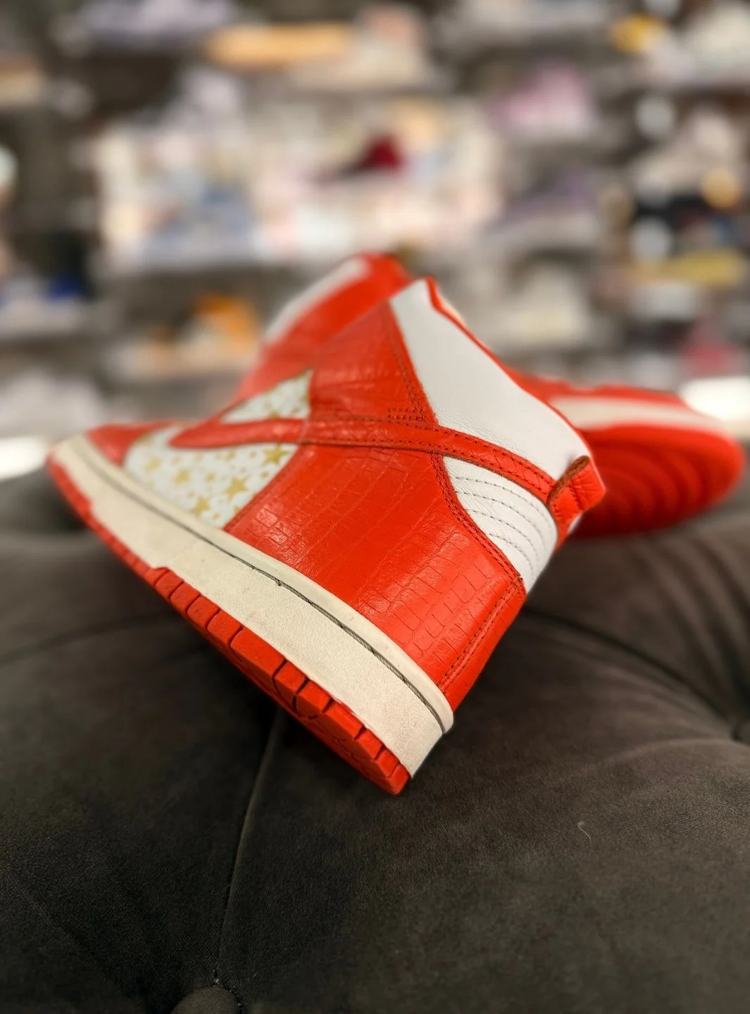 Nike Dunk High Pro SB Supreme Orange Stars - Usato 9/10 - Image 15