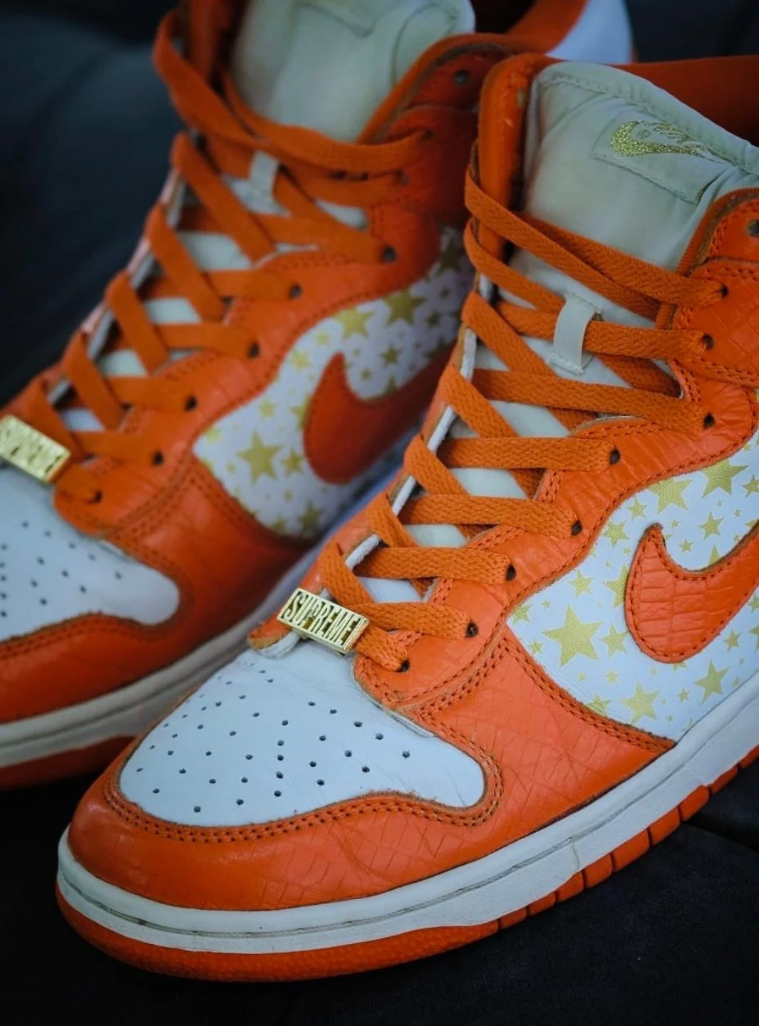Nike Dunk High Pro SB Supreme Orange Stars - Usato 9/10 - Image 21