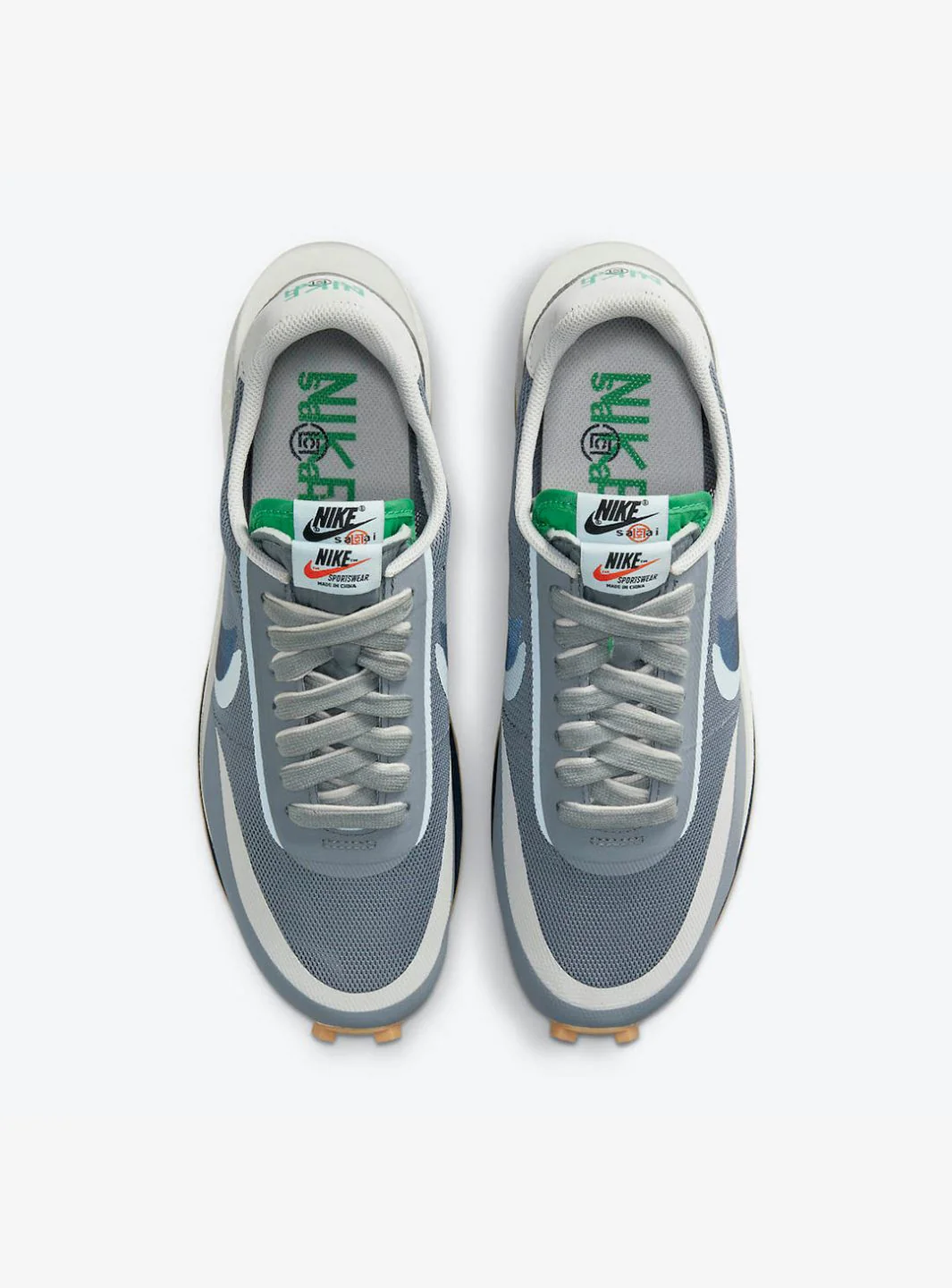 Nike LD Waffle Sacai CLOT Kiss of Death 2 Cool Grey - Image 4