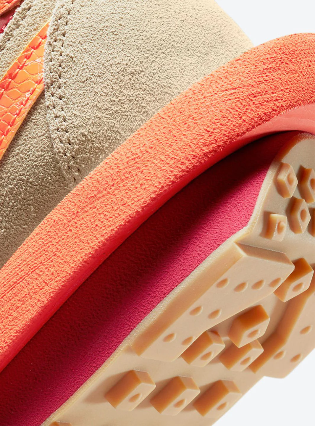 Nike LD Waffle Sacai CLOT Kiss of Death Net Orange Blaze - Image 5