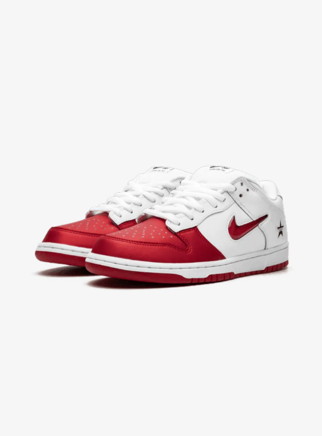 Nike SB Dunk Low Supreme Jewel Swoosh Red - Image 2