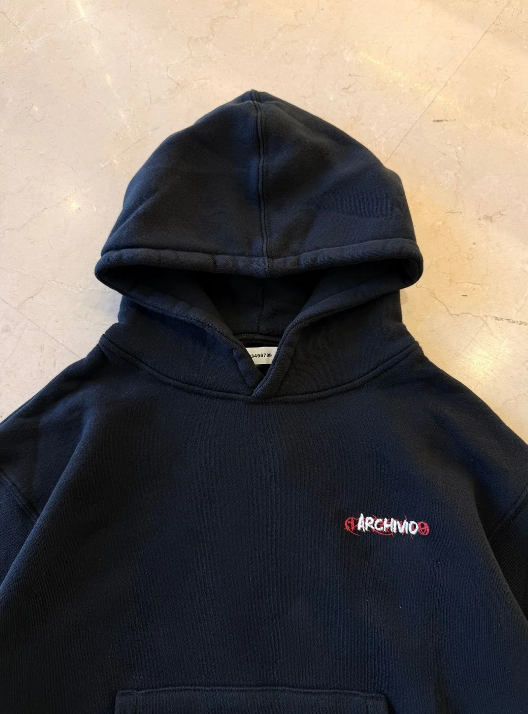 Numeri Archivio Hooded Sweatshirt Black Red - Image 6