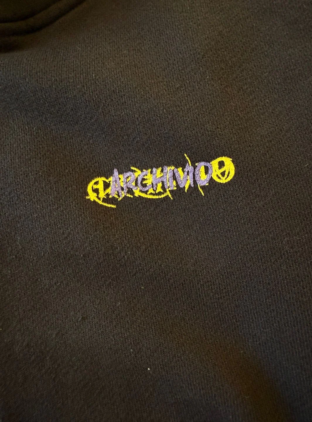 Numeri Archivio Zip Up Hooded Sweatshirt Black Yellow Purple - Image 6