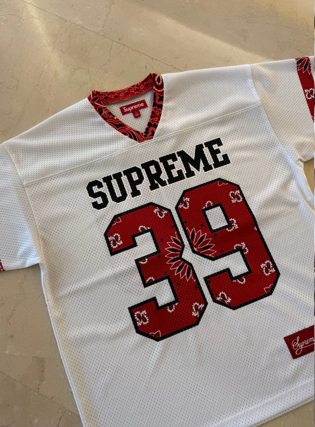 Supreme Bandana Football Jersey White - Image 5
