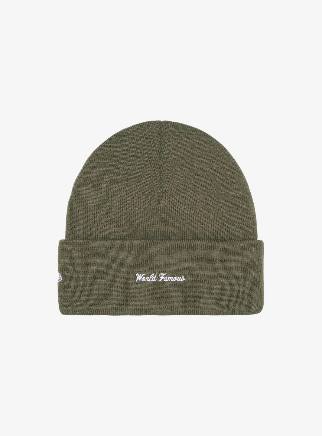 Supreme New Era Box Logo Beanie Light Olive (FW25) - Image 2
