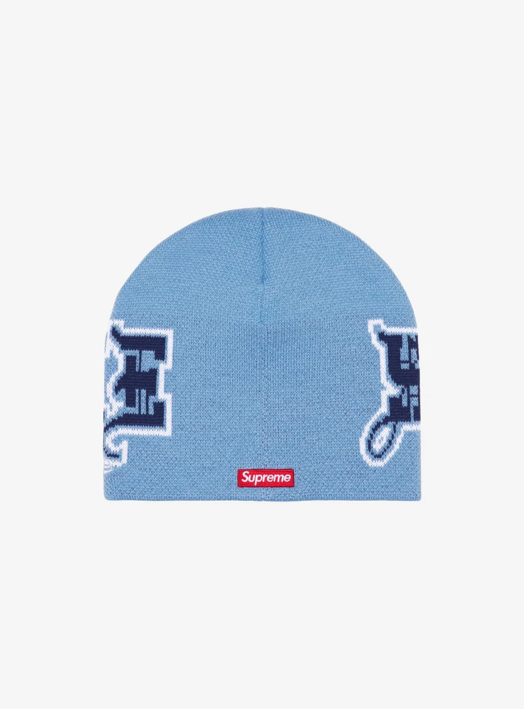 Supreme New Era Outline Beanie Light Blue - Image 2