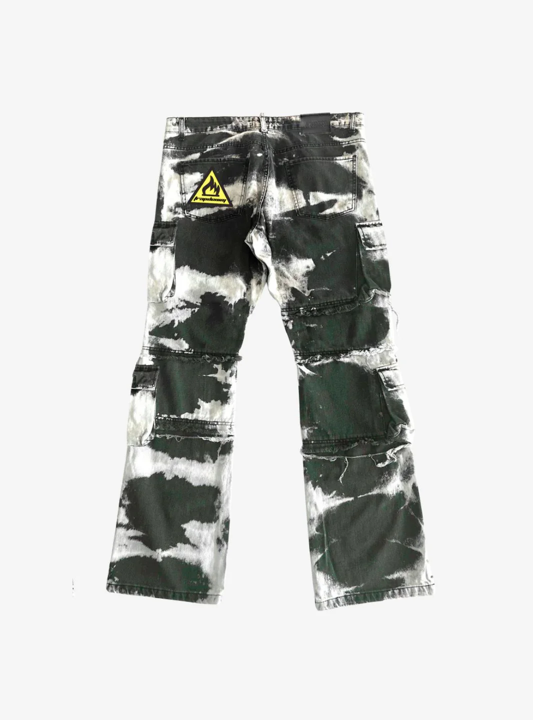 Trap Denim 9 Pockets Cargo Flare Jeans - Image 2