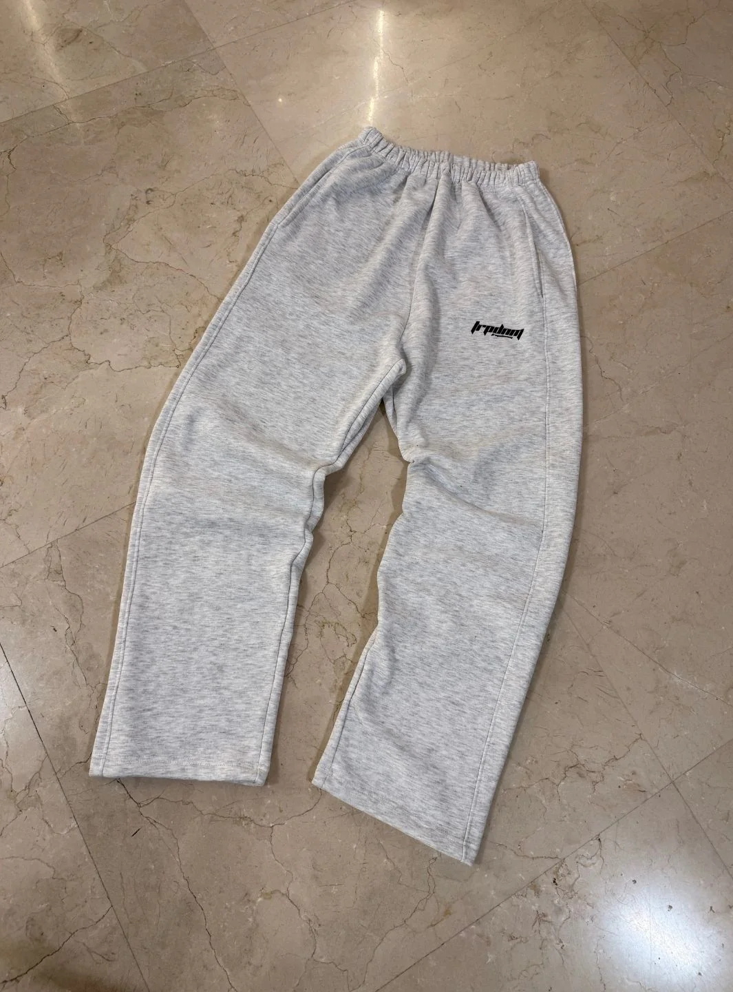 Trap Denim Baggy Sweatpants Ash Grey - Image 4