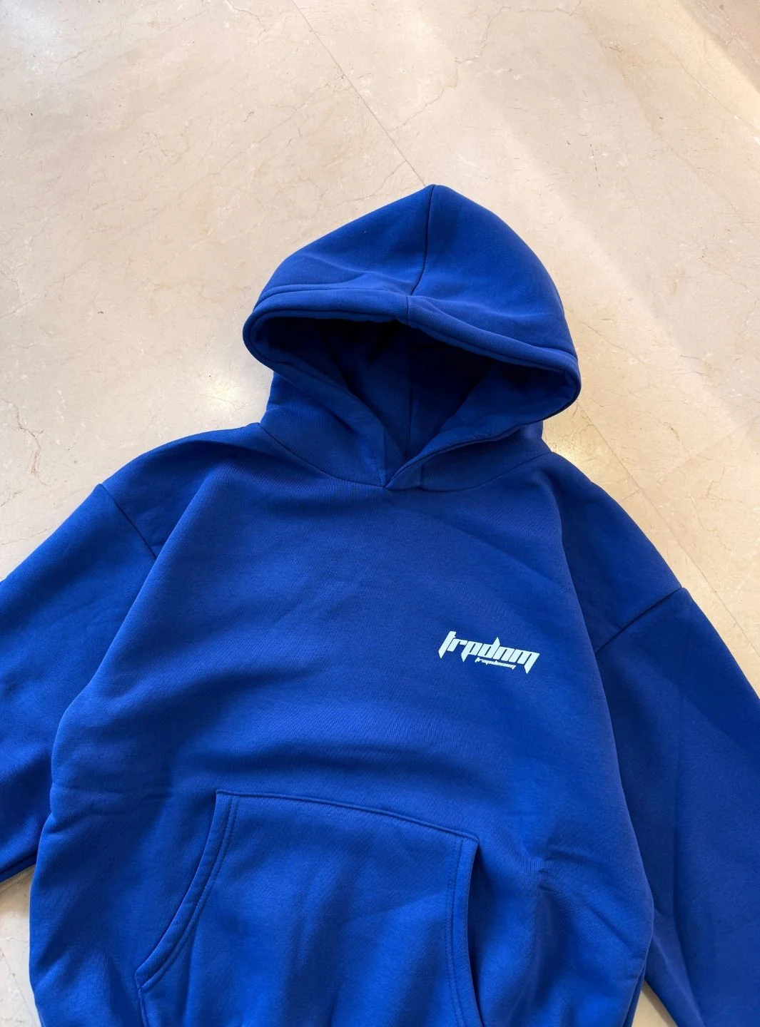 Trap Denim Hoodie Royal Blue - Image 3